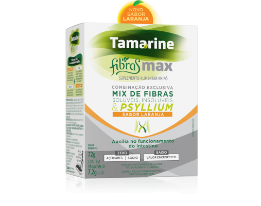 Foto do produto Fibras Max Pó Solúvel, de Sabor laranja cartucho com 10 sachês de 7,2g
