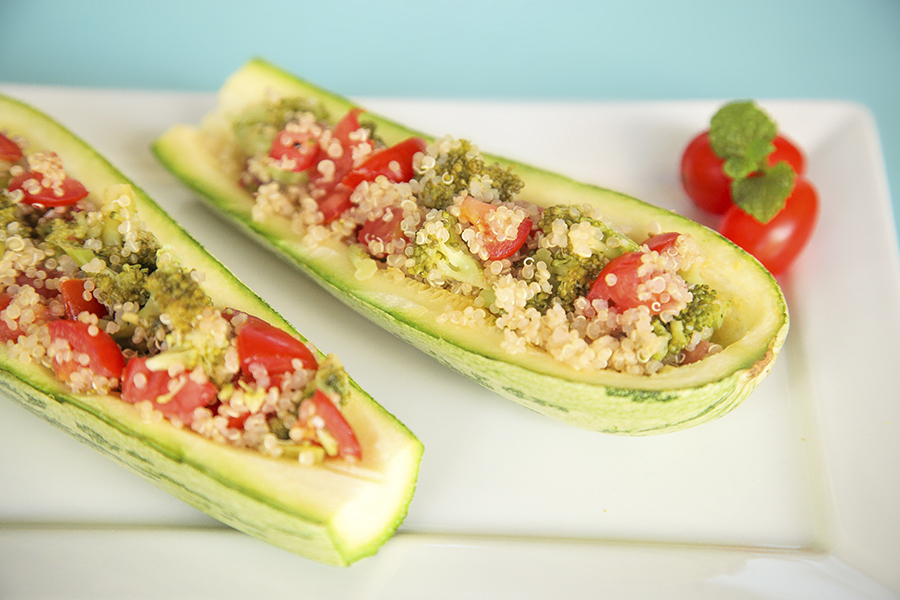 Foto da receita de Barquinha de abobrinha com quinoa