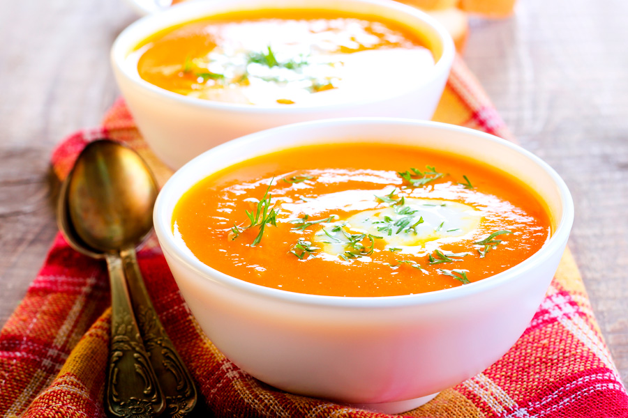 Foto da receita de Caldo de cenoura com alho poró